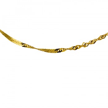 9ct Gold 19 inch Singapore Chain